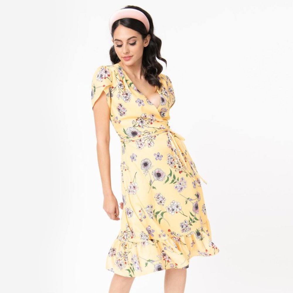 Smak Parlour Yellow & Ivory Floral Print